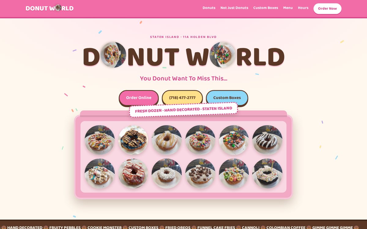 Donut World website